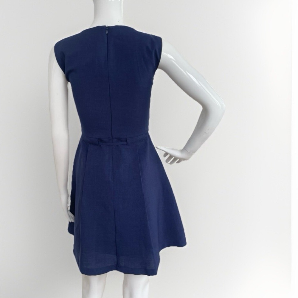 Pinkyotto A-Line Pleated Career Dress – Size Small – Navy Blue - Picture 4 of 4